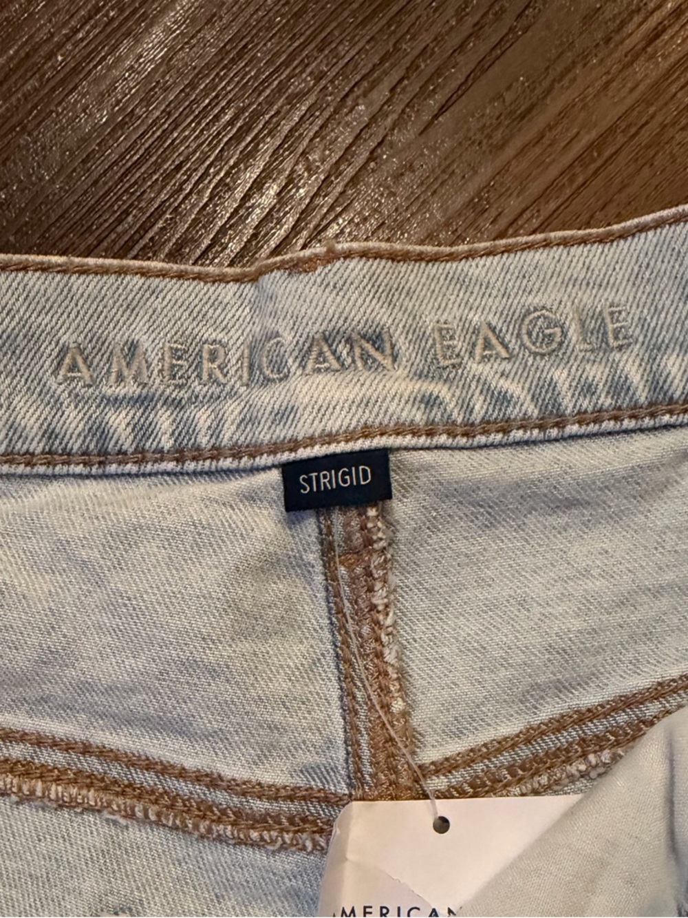 American Eagle Outfitters Light Blue Distressed Denim Cutoff Shorts - Picture 2 of 8
